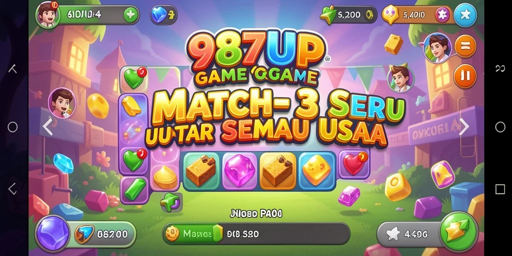 Tampilan gameplay 987UP yang menarik dan penuh warna