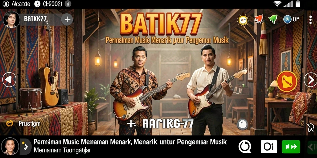 Tampilan menarik gameplay BATIK77 saat bermain musik.