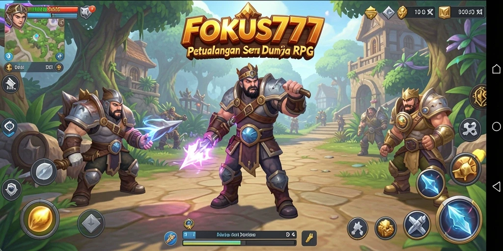 Gameplay seru dengan pertarungan karakter di dunia RPG yang menakjubkan.