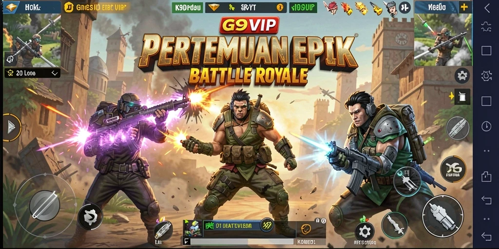 Gameplay seru dan strategis dalam G9VIP, pertempuran epik di Battle Royale.