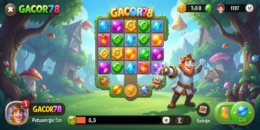 Tampilan gameplay GACOR78 yang seru dan penuh warna.