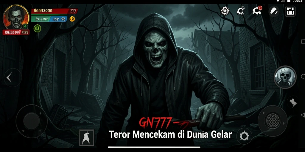 Tampilan gameplay menegangkan dari GN777 yang penuh horor.