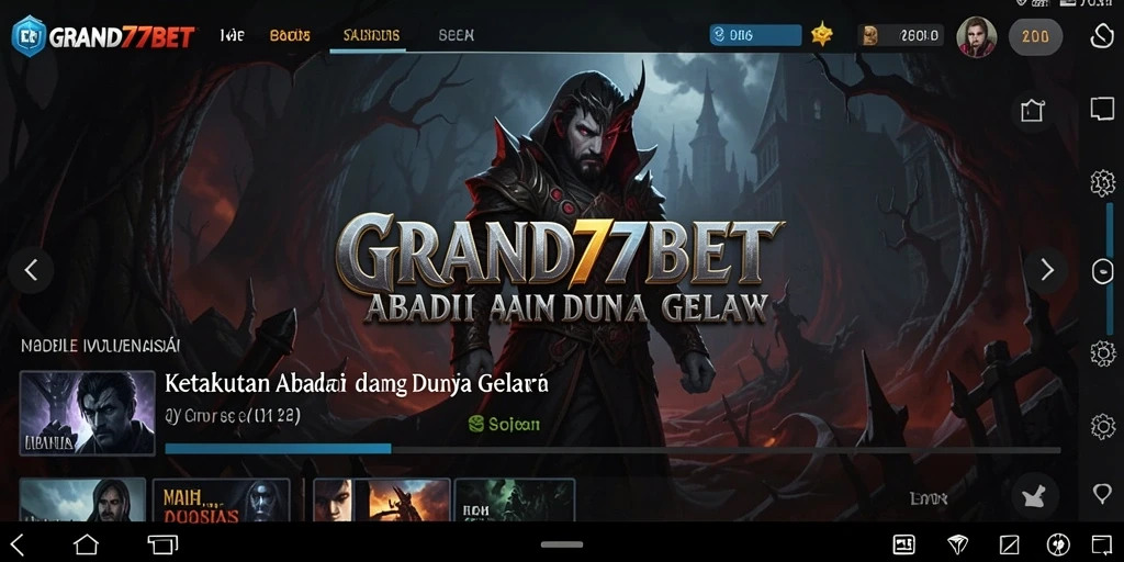 Tangkapan layar yang menunjukkan gameplay mendebarkan dari GRAND77BET.