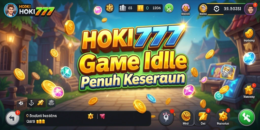 Tampilan gameplay HOKI777 yang menarik dan penuh warna.
