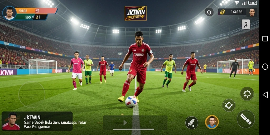 Tampilan gameplay JKTWIN dengan aksi seru di lapangan.