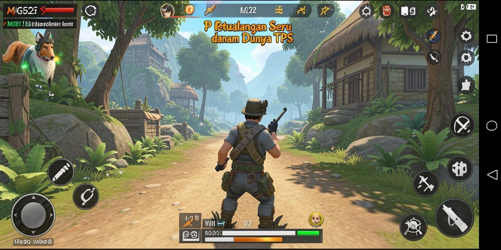 Gameplay seru MG525 saat pertempuran TPS intens.