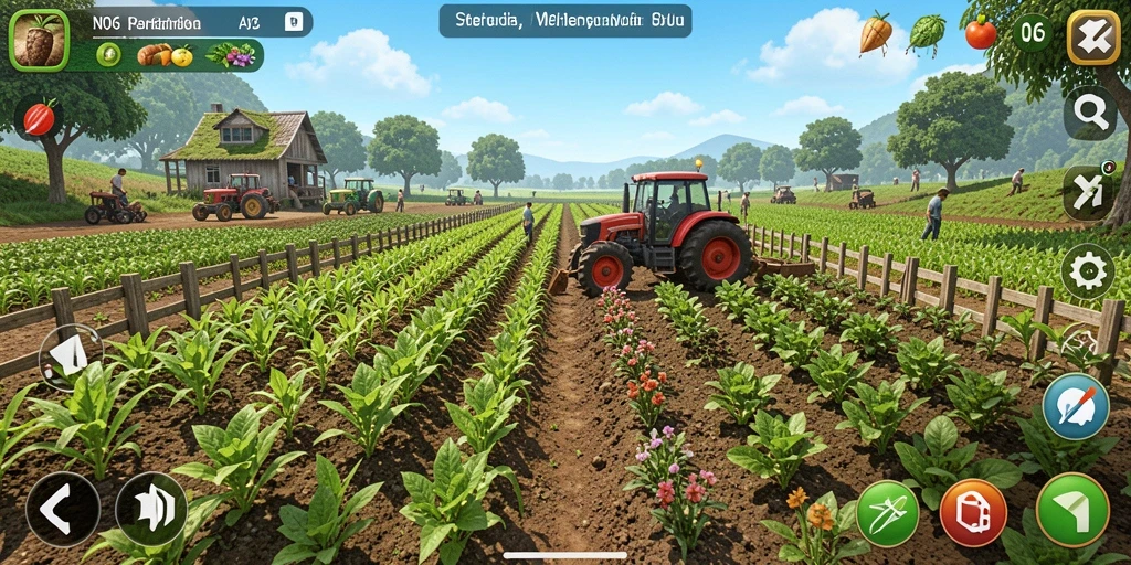 Screenshot gameplay N06 menampilkan aktivitas bertani yang seru dan interaktif.