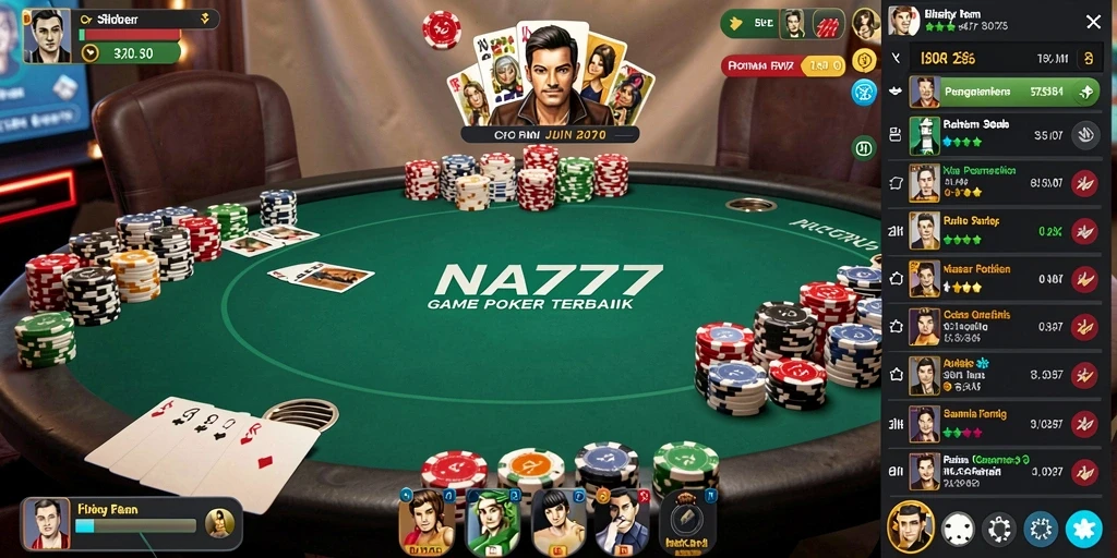 Tampilan gameplay NA777 yang menarik dalam permainan poker.