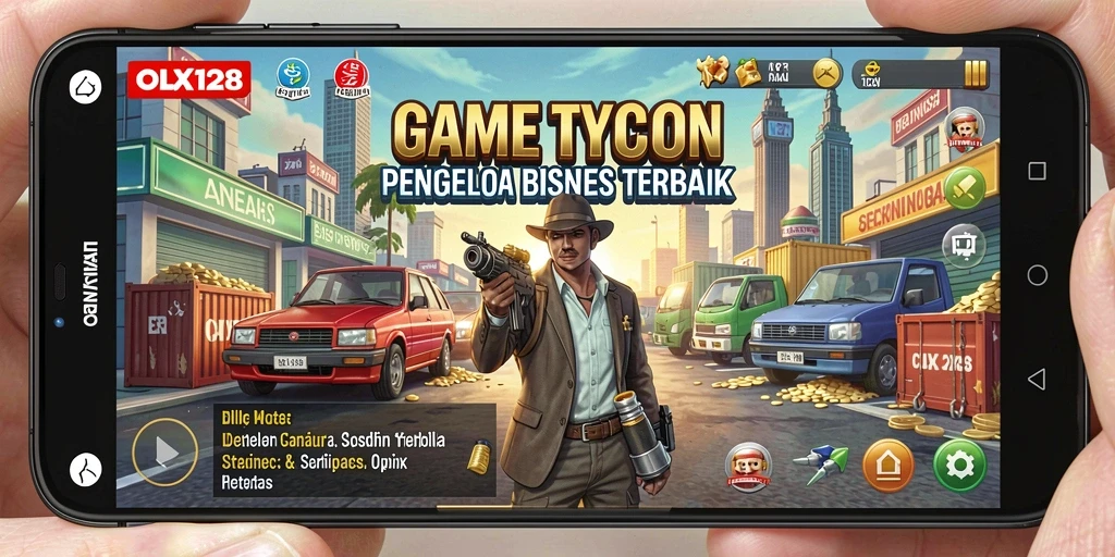 Tampilan gameplay OLX128 yang menarik di dunia Tycoon.