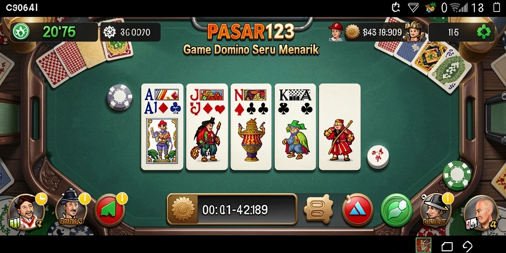 Tangkapan layar menunjukkan momen seru dalam permainan Domino.