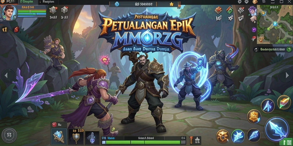 Tampilan gameplay PG11 yang menakjubkan dalam pertempuran MMORPG.