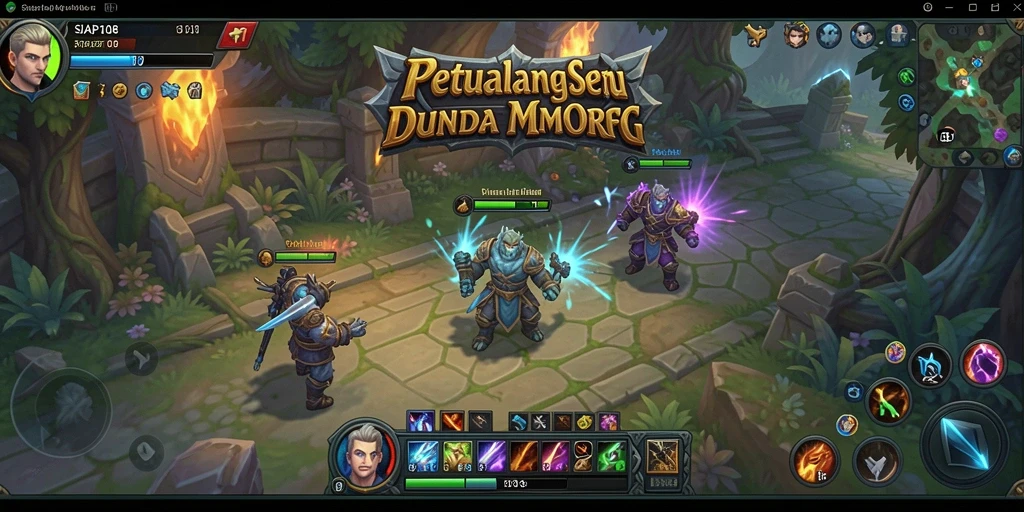 Tangkapan layar utama gameplay SIAP108 di dunia MMORPG.