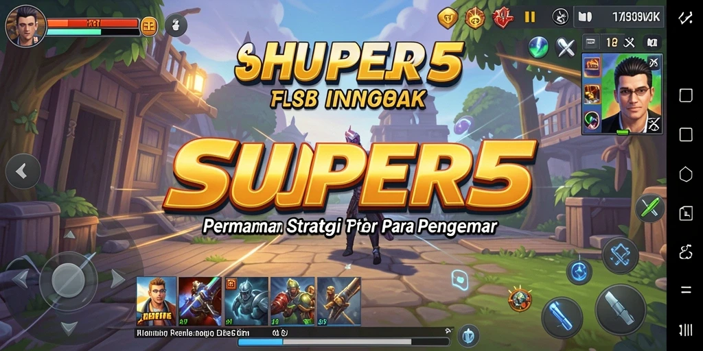 Tampilkan aksi menegangkan dalam permainan strategi SUPER5.