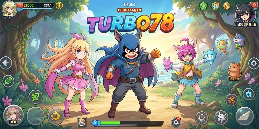 Tampilan gameplay TURBO78 yang penuh aksi dan menarik.