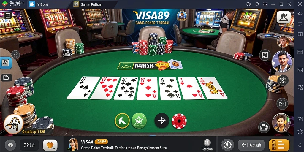 Tampilan gameplay poker mendebarkan di VISA89 dengan pengalaman seru.